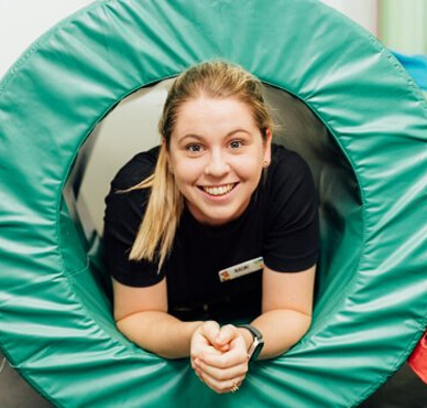 A Pepper Kids Therapy employee